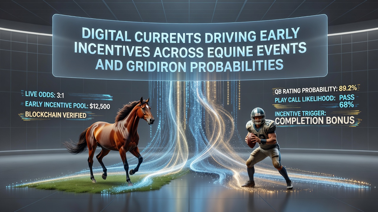 Digital payment interfaces displaying early bonus offers for horse racing and American football betting markets